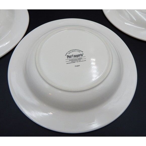 Pier 1  Imports Chateau Napa Salad Pasta Dish Bowls Earthenware Hand-painted S/5 - Picture 10 of 14